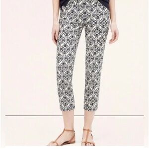 Anthropologie Corey Lynn Calter lace overlay 8 cropped black & white lined pants